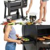 GORGERILA Foldable Grill Table Steel Black Weber Compatible-4