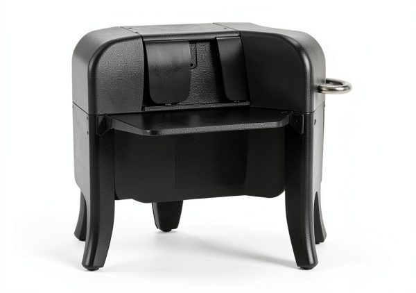 GORGERILA Foldable Grill Table Steel Black Weber Compatible-3