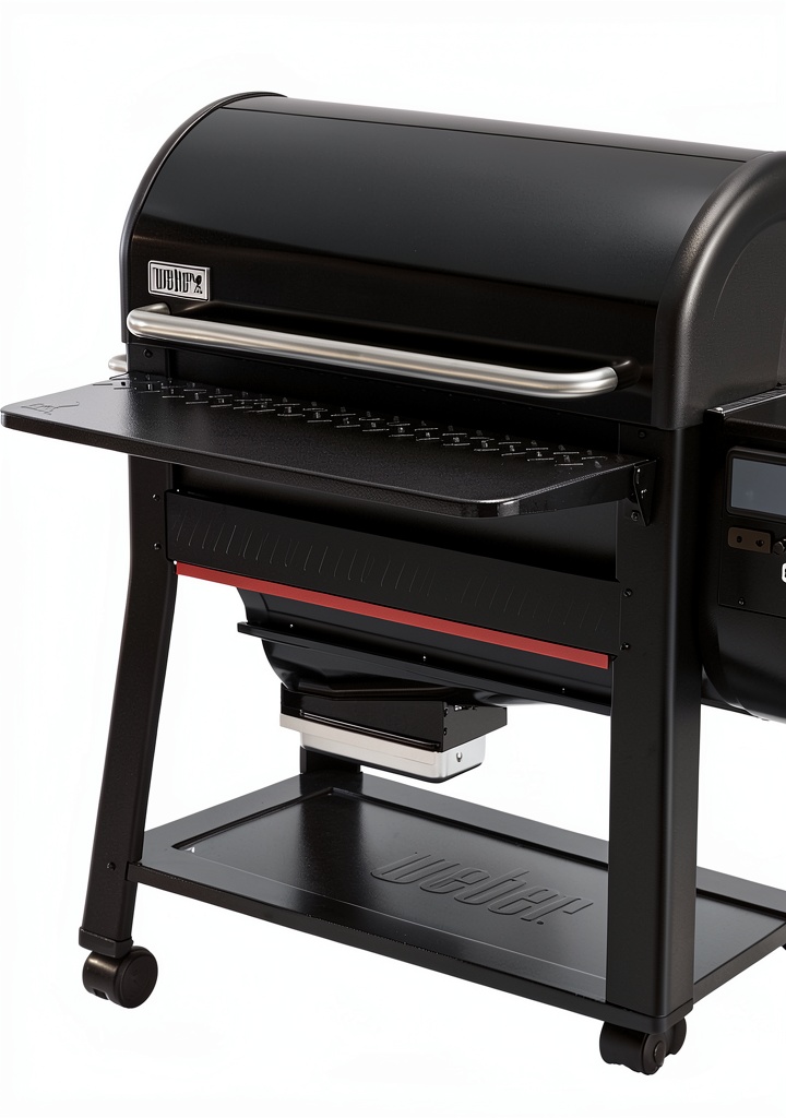 Weber Searwood XL 600 pellet grill in a backyard setting