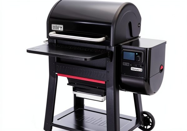 Weber Searwood 600 Pellet Grill Side Shelf Freestanding-3
