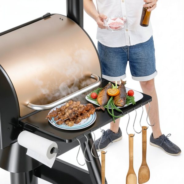 PHYESUVIN Folding Shelf Traeger Grill Accessories Iron-6