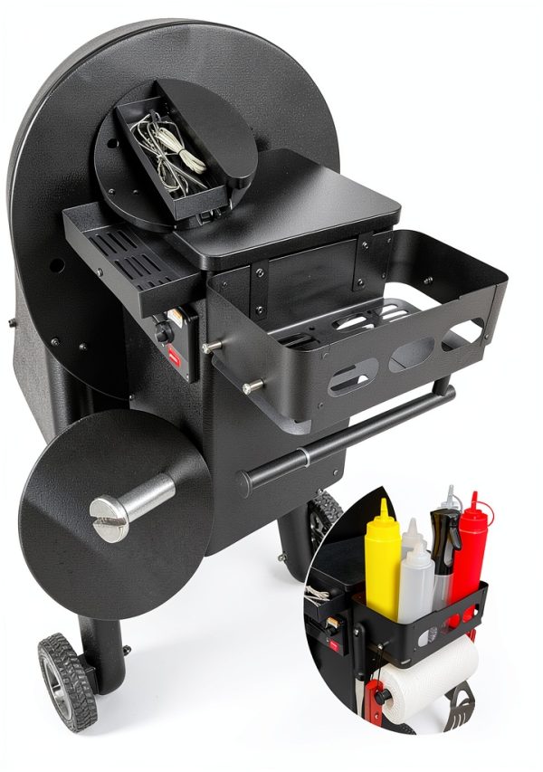 Pumdut Pellet Smoker Grill Caddy Steel Storage Rack Outdoor-1