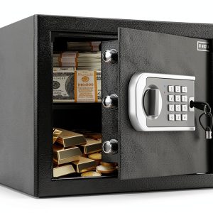 RETLLAS Fireproof Key Lock Safe Compact Hotel Security-0