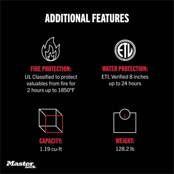 Master Lock Fireproof Waterproof Safe Electronic Lock Steel-2