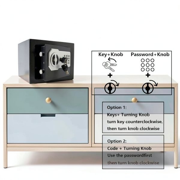 Yuanshikj Electronic Safe Portable Steel Home Security-3