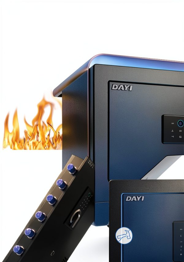 DAYI Biometric Fireproof Safe Alloy Steel Wall Mount-4