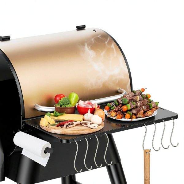 PHYESUVIN Folding Shelf Traeger Grill Accessories Iron-3