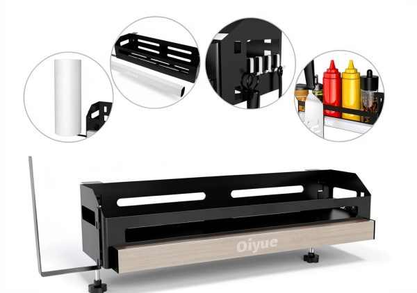 Oiyue Magnetic Griddle Caddy Iron Blackstone Grill Storage-1