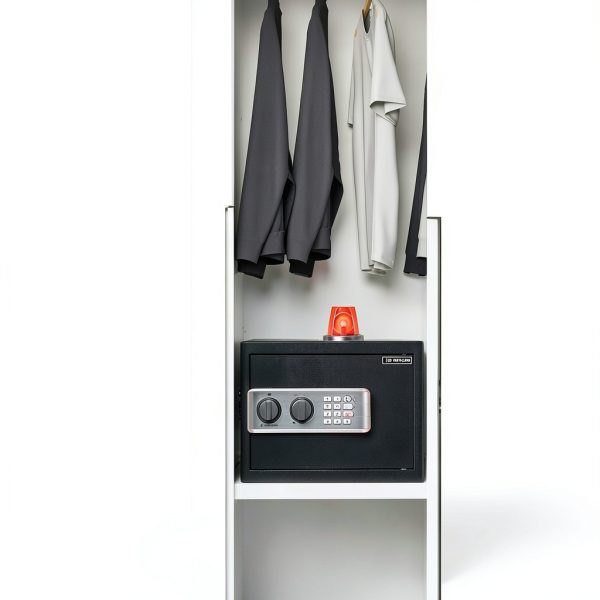RETLLAS Fireproof Key Lock Safe Compact Hotel Security-6