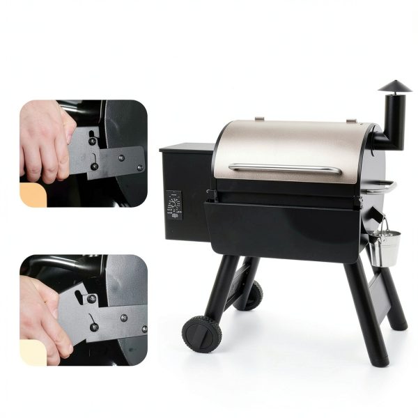Grimate Folding Grill Shelf Black Modern Foldable Grilling-2