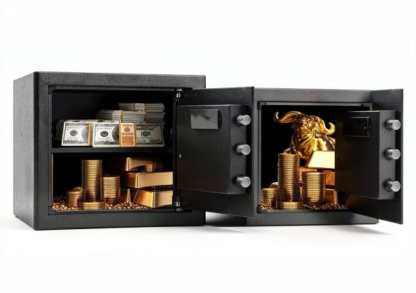 RETLLAS Fireproof Key Lock Safe Compact Hotel Security-4