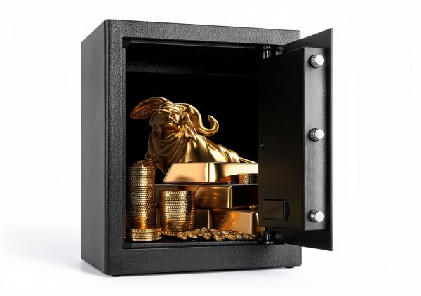 RETLLAS Fireproof Key Lock Safe Compact Hotel Home Security-4