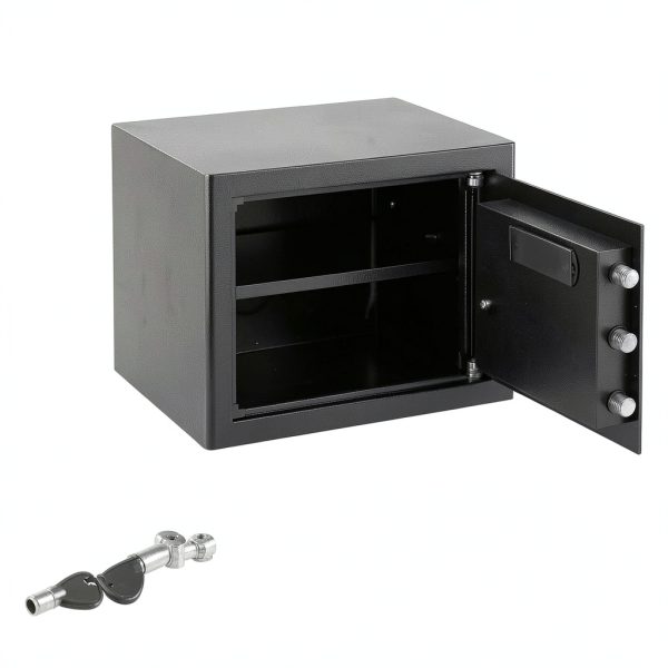 RETLLAS Fireproof Key Lock Safe Compact Hotel Security-2