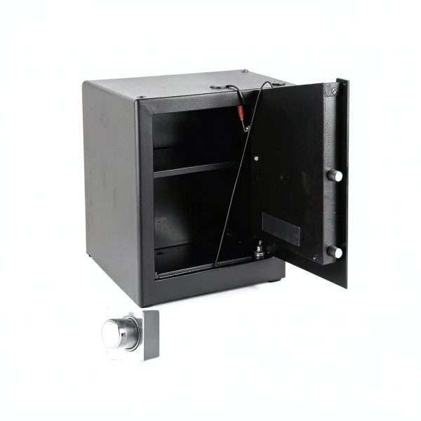 RETLLAS Fireproof Key Lock Safe Compact Hotel Home Security-3
