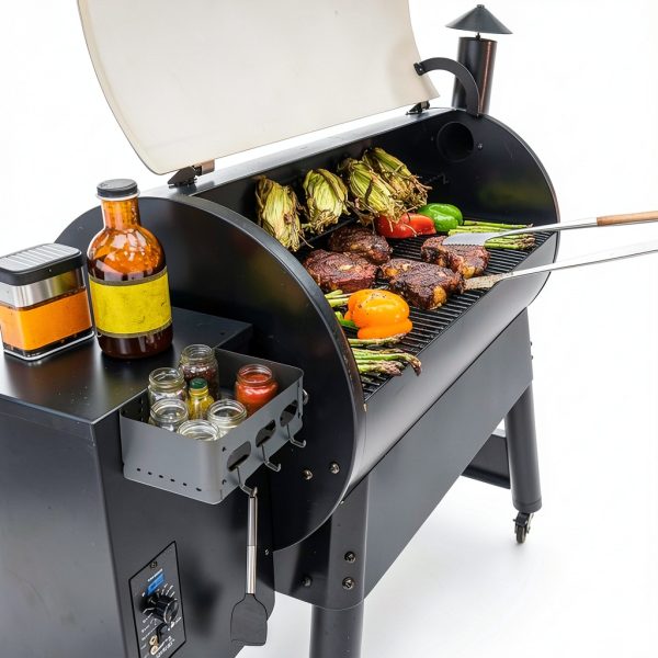 OEM Adjustable Aluminum Grill Shelf Storage Bin Traeger-3