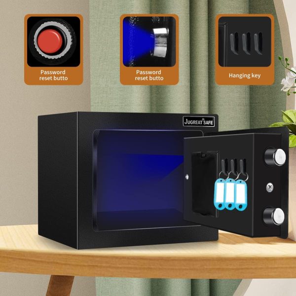 JUGREAT Electronic Safe Box Steel Anti-Pry Sensor Light-3