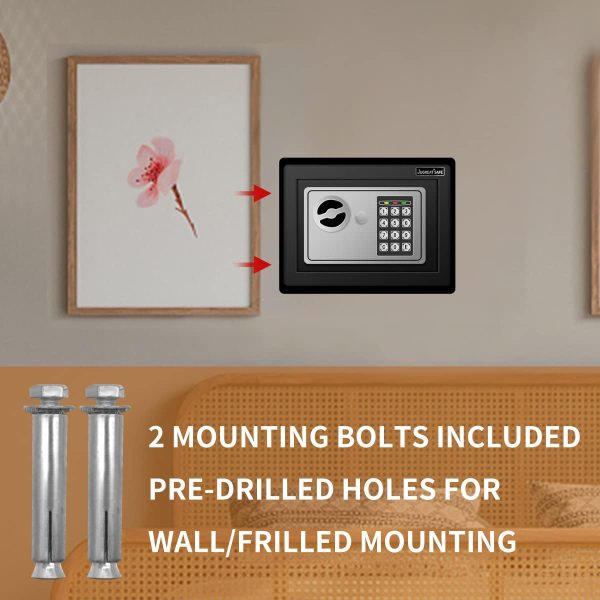 JUGREAT Electronic Safe Box Steel Anti-Pry Sensor Light-5