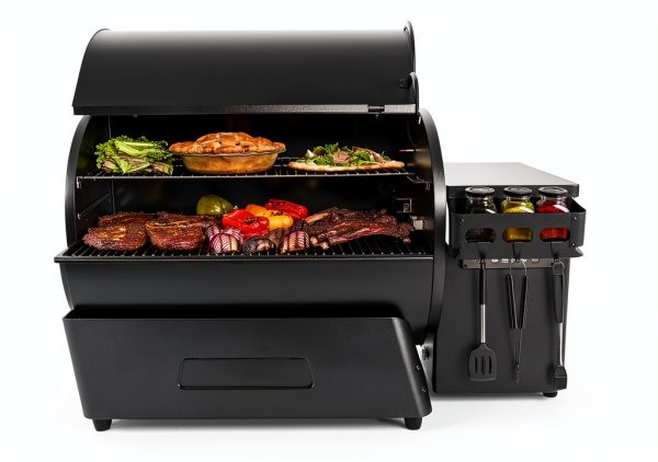 OEM Adjustable Aluminum Grill Shelf Storage Bin Traeger-6