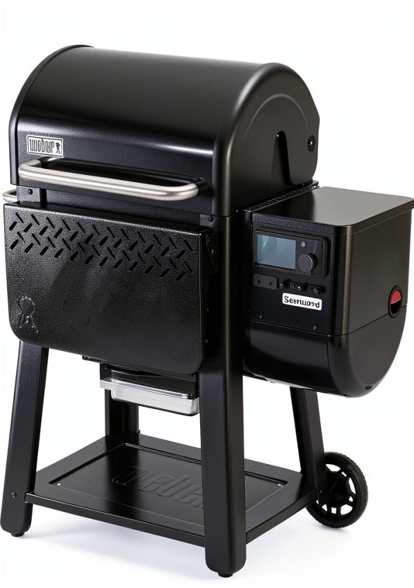 Weber Searwood 600 Pellet Grill Side Shelf Freestanding-2