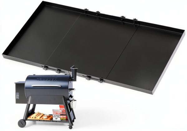 EasiBBQ Traeger Grill Storage Shelf Adjustable Iron Helper-0