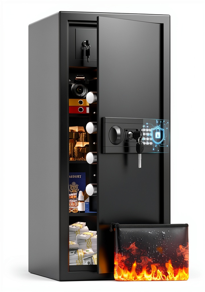 Surtisita home safe installed in a home office setting