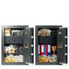 Home Safe Fireproof Waterproof Black Floor Mount Security-4