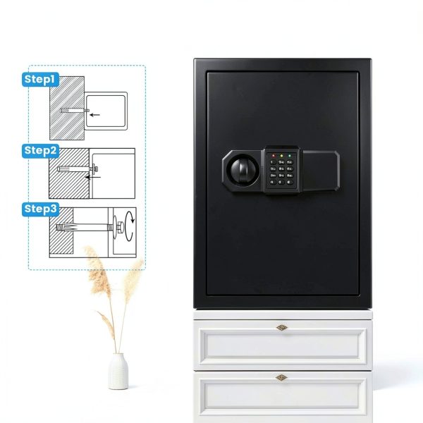 Bukumo Hotel Safe Electronic Combination Lock Wall Mount-6