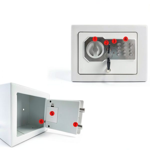 Yuanshikj Electronic Keypad Safe Portable High Strength-4
