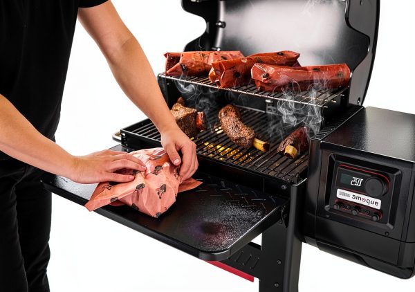 Weber Searwood 600 Pellet Grill Side Shelf Freestanding-7