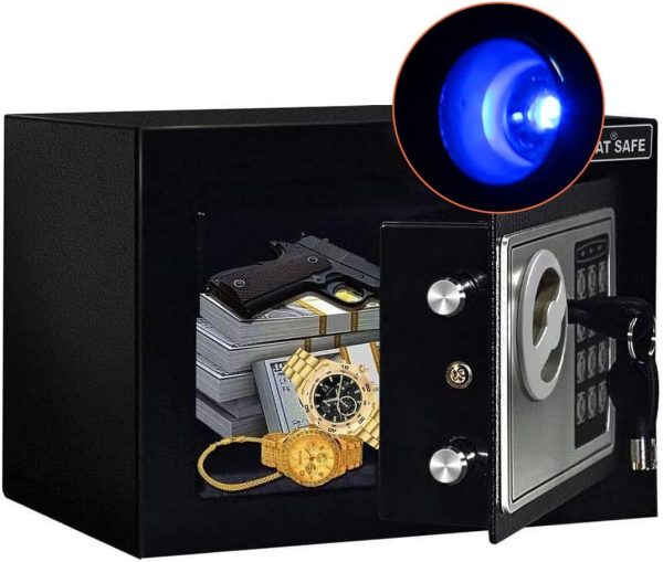 JUGREAT Electronic Safe Box Steel Anti-Pry Sensor Light-0