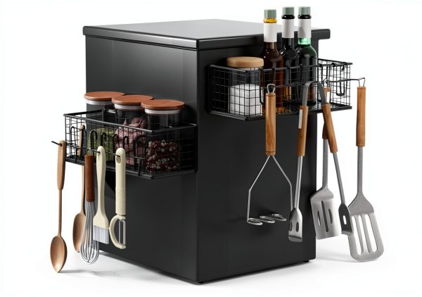 Viespe Magnetic Grill Shelf Iron Detachable Outdoor Storage-3