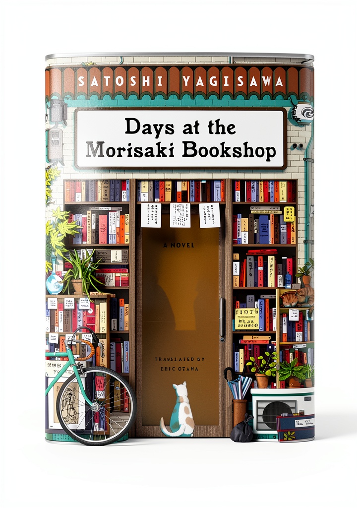 Morisaki Bookshop Kindle eBook cover on a tablet