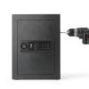 S AFSTAR Wall Safe Black Metal Key Lock Home Security-6