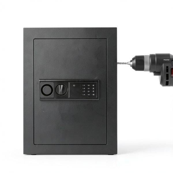 S AFSTAR Wall Safe Black Metal Key Lock Home Security-6