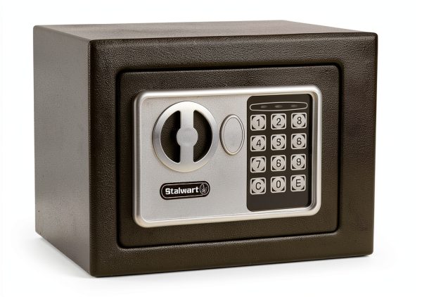 Stalwart Digital Lock Box Steel Compact Home Safe Security-1