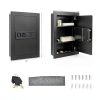 S AFSTAR Wall Safe Black Metal Key Lock Home Security-5