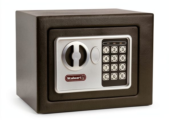 Stalwart Digital Lock Box Steel Compact Home Safe Security-0