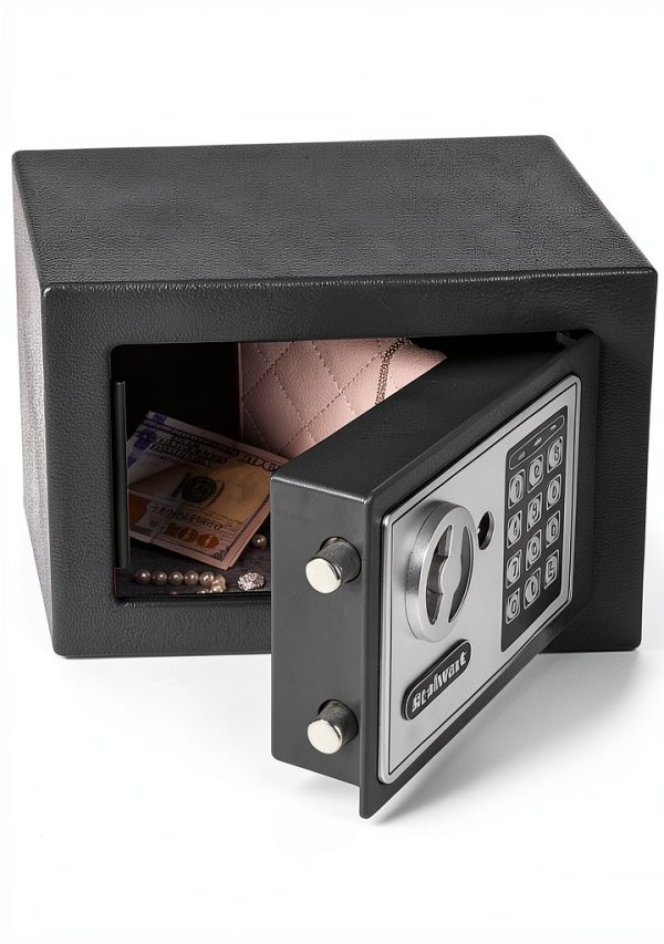 Stalwart Digital Lock Box Steel Compact Home Safe Security-5