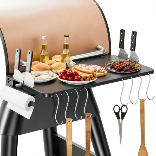 PHYESUVIN Folding Shelf Traeger Grill Accessories Iron-5