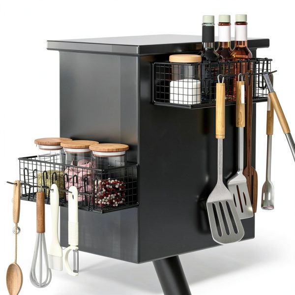 Viespe Magnetic Grill Shelf Iron Detachable Outdoor Storage-0