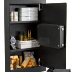 S AFSTAR Wall Safe Black Metal Key Lock Home Security-0