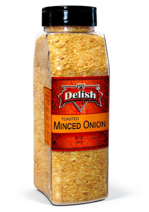 Dehydrated Minced Onion by Its Delish Large Jar and Toasted Flavor-0