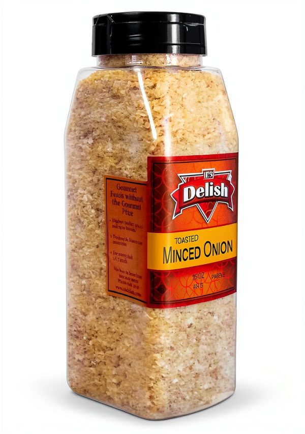 Dehydrated Minced Onion by Its Delish Large Jar and Toasted Flavor-1